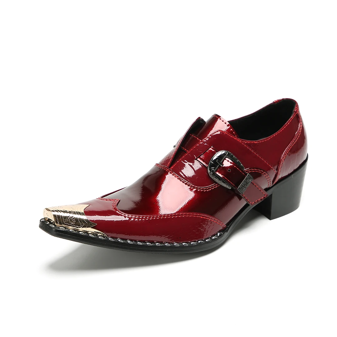 Men's Red Leather Shoes Pointed Metal Formal Shoelaces Rivets Casual Party Waterproof Wedding Dress Shoes
Men's Red Leather Shoes Pointed Metal Formal Shoelaces Rivets Casual Party Waterproof Wedding Dress Shoes