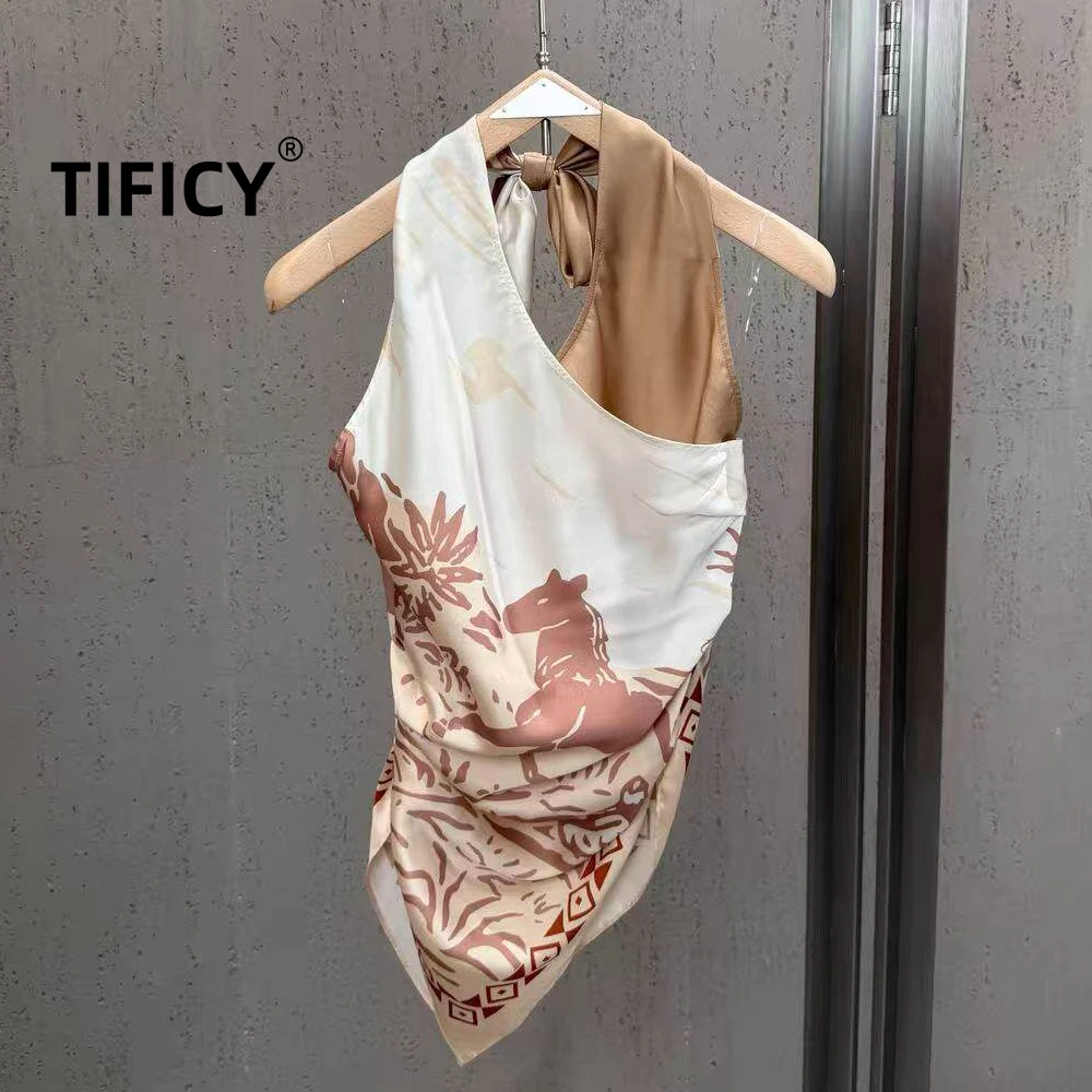 High Street Spring and Summer Ethnic Style Scarf, Neck Hanging Tanks Pony Print Vacation Style Versatile Sleeveless Tank Tops
High Street Spring and Summer Ethnic Style Scarf, Neck Hanging Tanks Pony Print Vacation Style Versatile Sleeveless Tank Tops