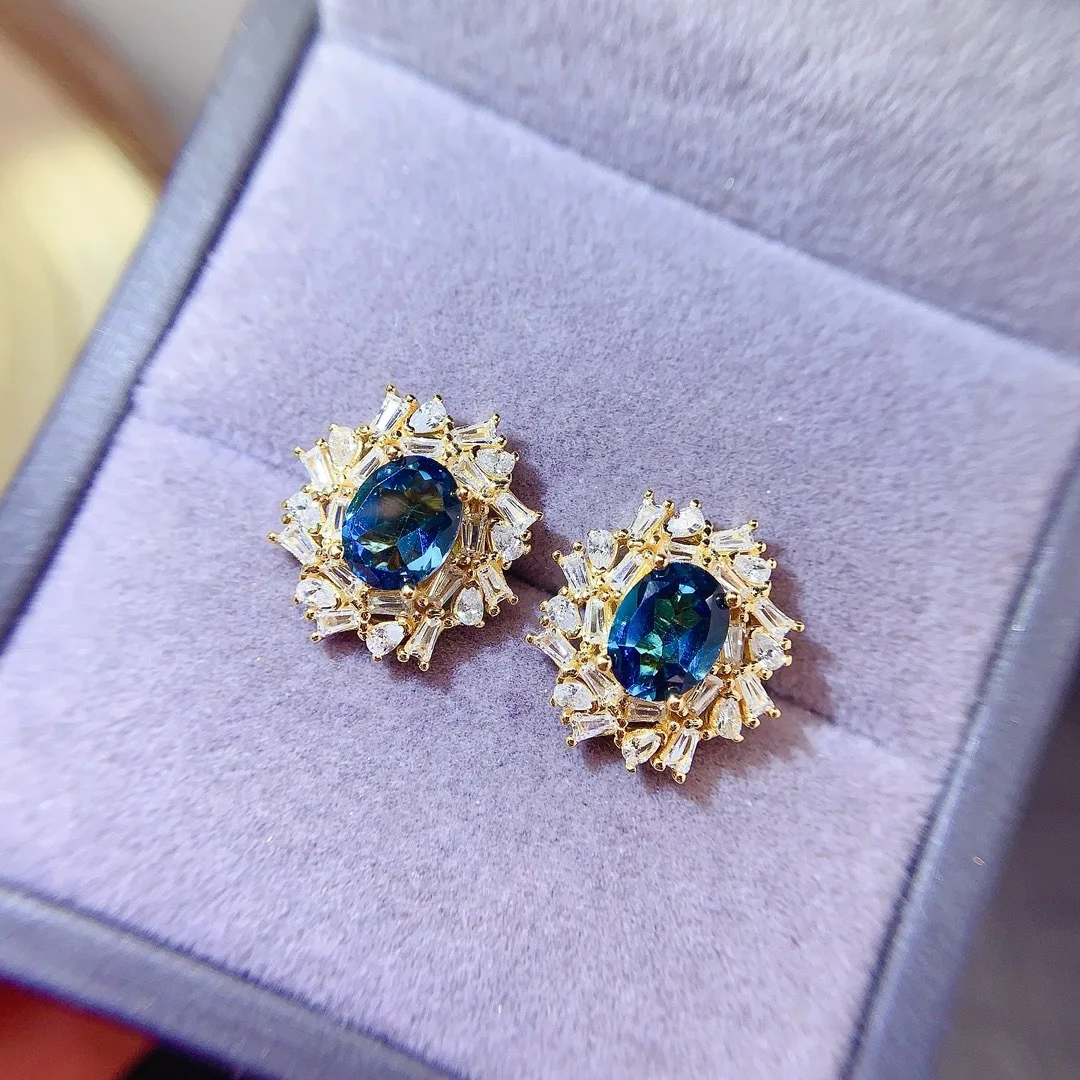 Exquisite Natural Topaz Ear Studs S925 Sterling Silver Elegant Jewelry Gift for Women Luxury Fashion Designer Design
Exquisite Natural Topaz Ear Studs S925 Sterling Silver Elegant Jewelry Gift for Women Luxury Fashion Designer Design