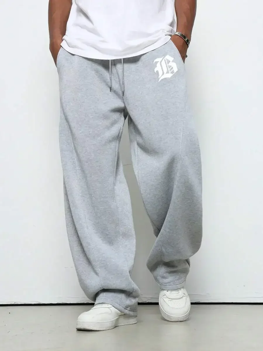 Mens Letter Print Drawstring Waist Loose Wide Leg Sweatpants Casual
Mens Letter Print Drawstring Waist Loose Wide Leg Sweatpants Casual