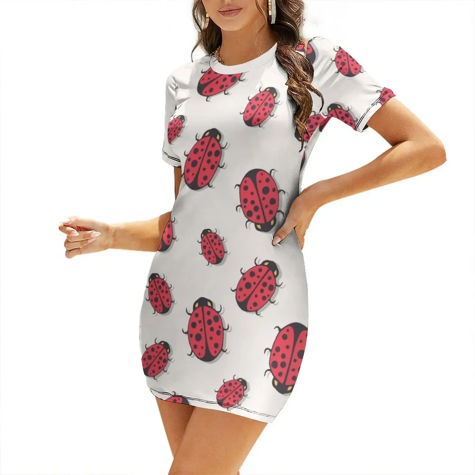 Ladybugs Seamless Design Short-Sleeved Dress luxury dresses women clothes Bridesmaid dress woman women's elegant loose dresses
Ladybugs Seamless Design Short-Sleeved Dress luxury dresses women clothes Bridesmaid dress woman women's elegant loose dresses