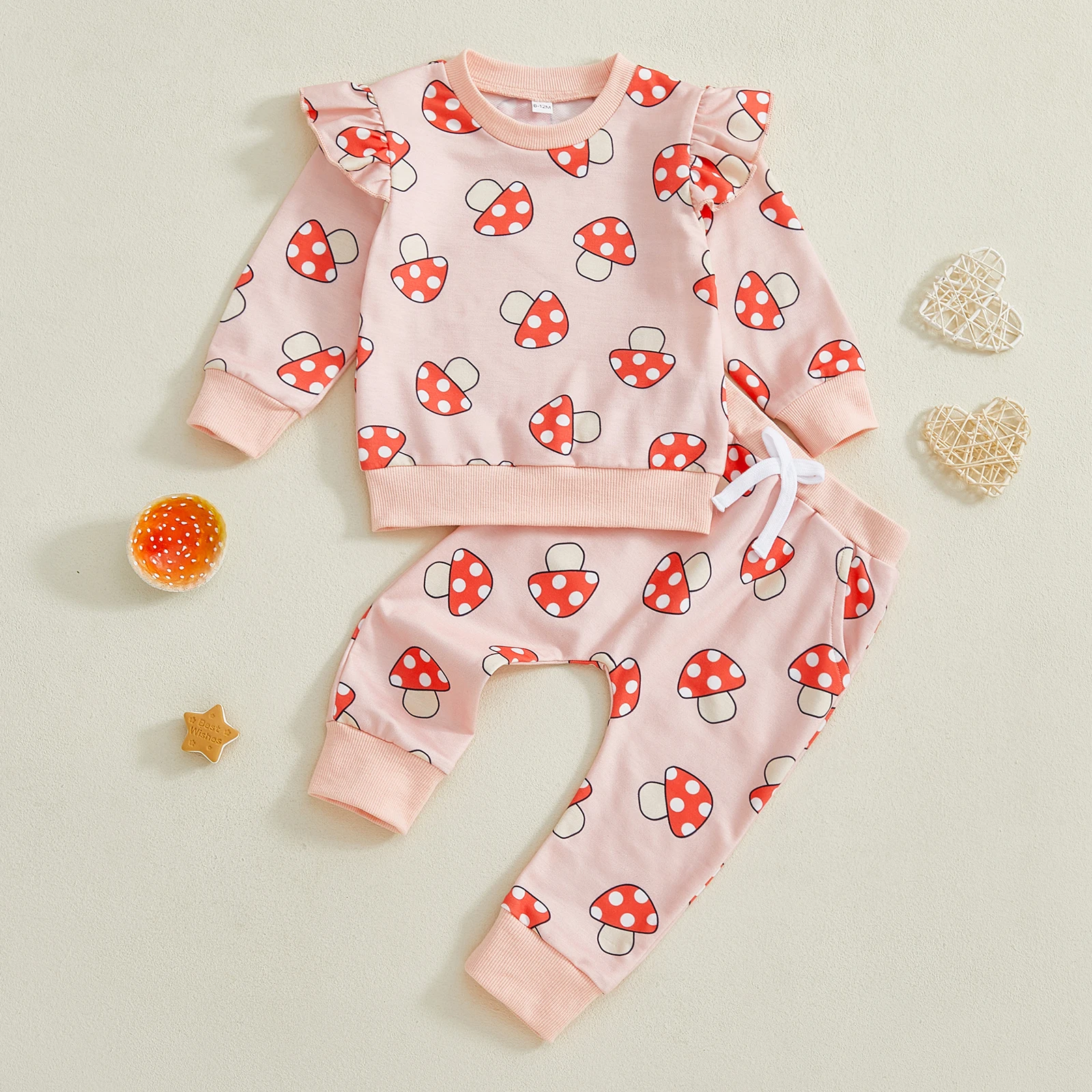 2025-06-06 Lioraitiin Baby Girls Outfit Mushroom Print Long Sleeve Crew Neck Sweatshirt with Elastic Waist Sweatpants Clothes 
2025-06-06 Lioraitiin Baby Girls Outfit Mushroom Print Long Sleeve Crew Neck Sweatshirt with Elastic Waist Sweatpants Clothes