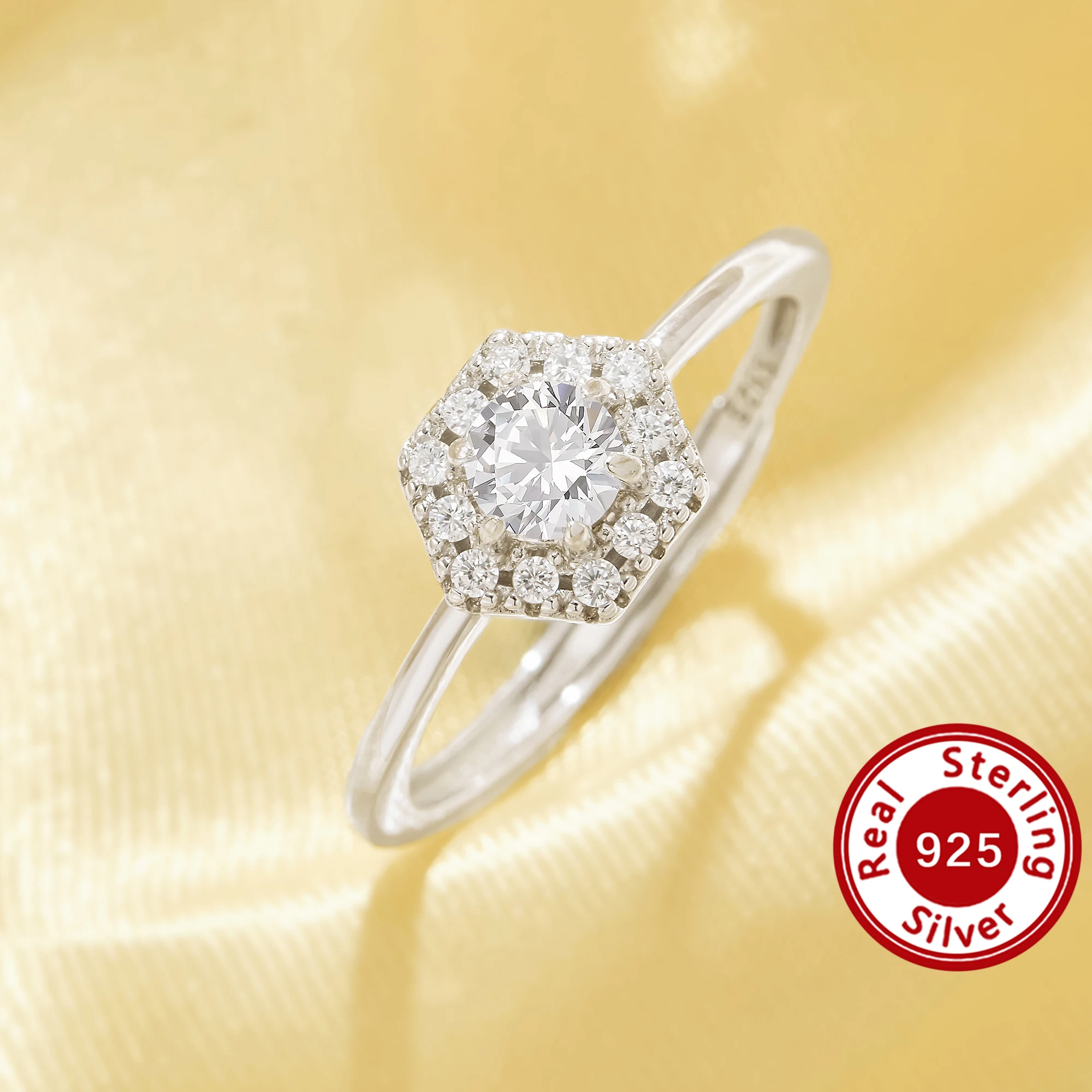 Dainty Hexagon Ring With 4MM Round White Cubic Zirconia,Solid 925 Sterling Silver Ring,Pave CZ Stone Adjustable Ring 6210338
Dainty Hexagon Ring With 4MM Round White Cubic Zirconia,Solid 925 Sterling Silver Ring,Pave CZ Stone Adjustable Ring 6210338