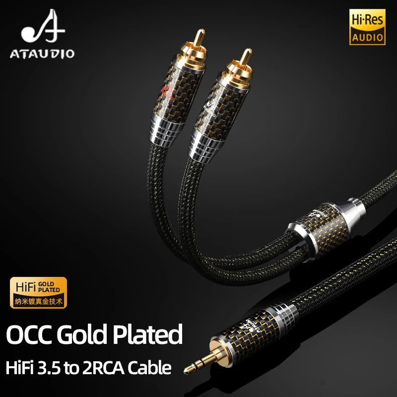 HiFi 3.5 to 2RCA Audio Cable Hi-end OCC Gold Plated Cable for Phone Computer Amplifier 3.5mm to Dual RCA Cable
HiFi 3.5 to 2RCA Audio Cable Hi-end OCC Gold Plated Cable for Phone Computer Amplifier 3.5mm to Dual RCA Cable
