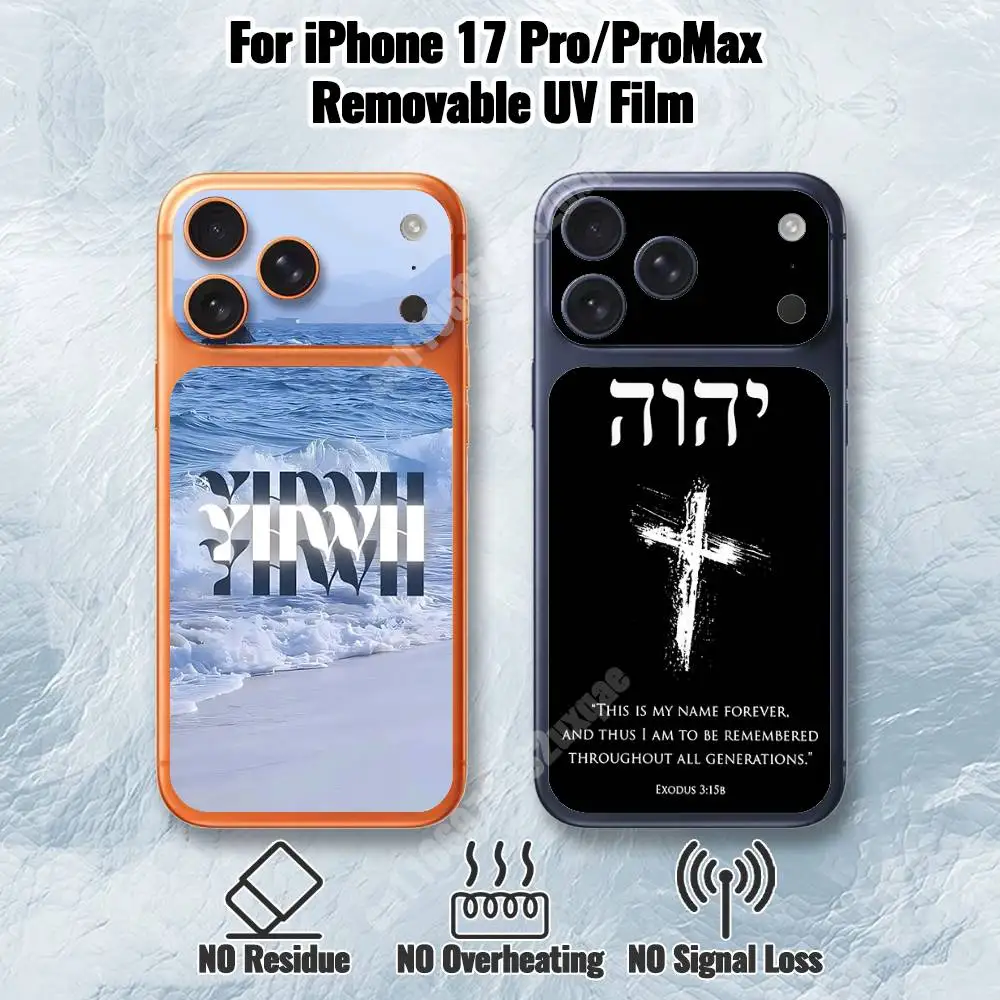 Exodus YHWH Hebrew God Removable UV Film for iPhone 17 Pro 17 ProMax HD Decal Skin
Exodus YHWH Hebrew God Removable UV Film for iPhone 17 Pro 17 ProMax HD Decal Skin