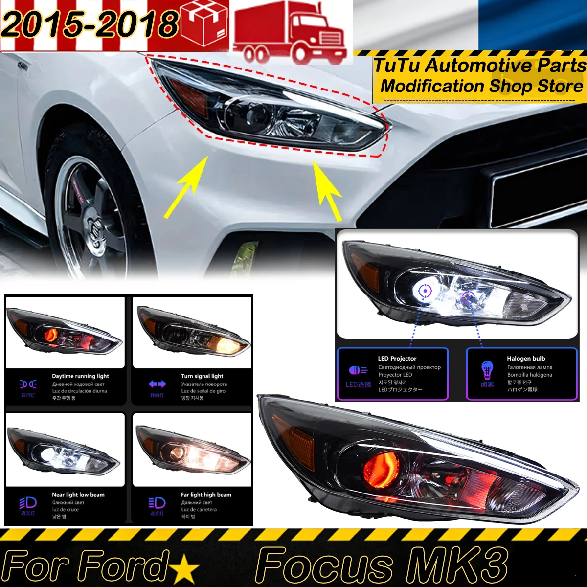 Car Lights for Focus MK3 2015-2018 Plug Play Headlamp LED Modified RS Projetor Daytime Running Light Body Kits Tuning Accessorie
Car Lights for Focus MK3 2015-2018 Plug Play Headlamp LED Modified RS Projetor Daytime Running Light Body Kits Tuning Accessorie