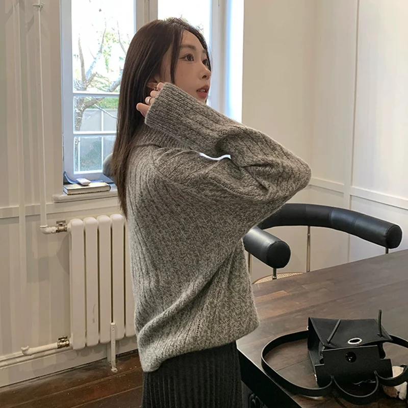 Элегантный свитер из чистого кашемира с многослойным воротником, топ, женский осенне-зимний свободный пуловер, вязаный шерстяной свитер
Элегантный свитер из чистого кашемира с многослойным воротником, топ, женский осенне-зимний свободный пуловер, вязаный шерстяной свитер