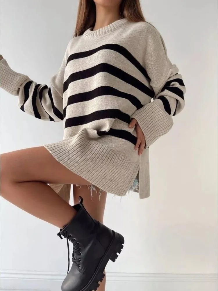 New Fall/winter Casual Striped Women's Sweater,Pretty Women's Sweaters,Woman Clothing,Pullovers Women,Vintage Clothing,knitwears
New Fall/winter Casual Striped Women's Sweater,Pretty Women's Sweaters,Woman Clothing,Pullovers Women,Vintage Clothing,knitwears
