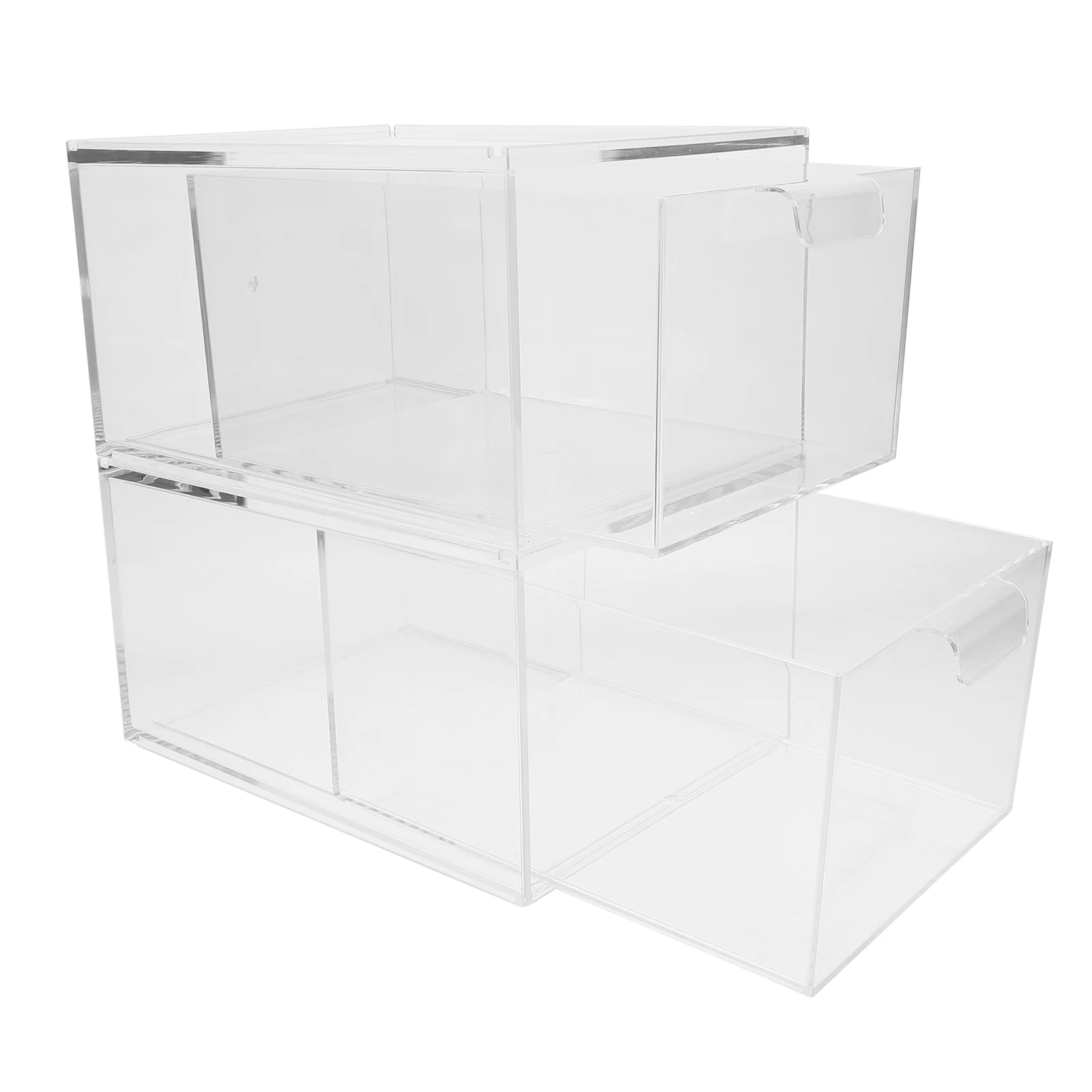 2pcs Storage Box Stackable Transparent Drawer Organizer High Capacity Desktop Storage Cabinet For Makeup Jewelry 
2pcs Storage Box Stackable Transparent Drawer Organizer High Capacity Desktop Storage Cabinet For Makeup Jewelry
