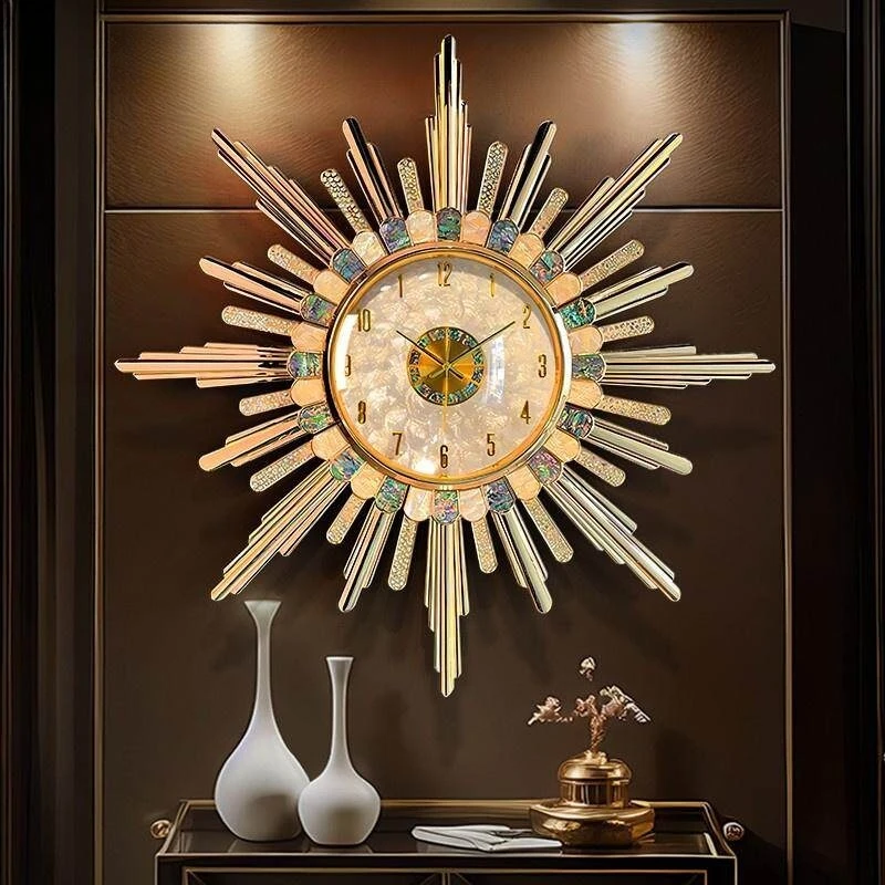 Wall clock living room wall atmosphere high-end American high-end art decorative clock
Wall clock living room wall atmosphere high-end American high-end art decorative clock
