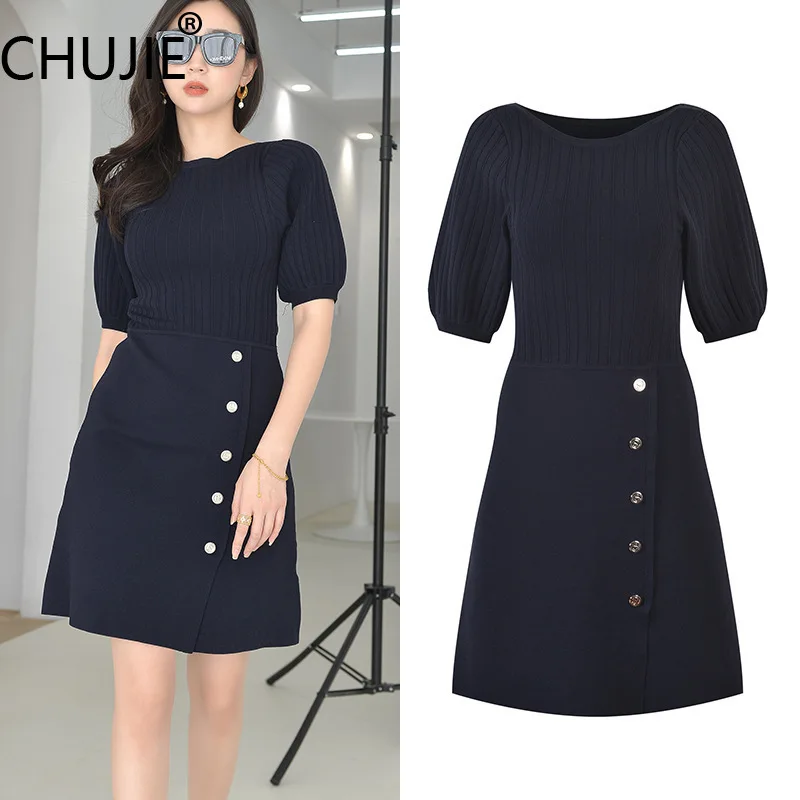 CHUJIE Women's Summer Dress 2025 New Fashionable And Elegant New Product Short Sleeve Boat Neck Lantern Sleeve Slimming Dress
CHUJIE Women's Summer Dress 2025 New Fashionable And Elegant New Product Short Sleeve Boat Neck Lantern Sleeve Slimming Dress