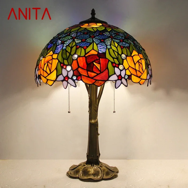 ANITA Tiffany Table Lamp LED Luxury Creativity Living Room Study Bedroom Bedside Lamp Villa Hotel Color Glass Desk Light
ANITA Tiffany Table Lamp LED Luxury Creativity Living Room Study Bedroom Bedside Lamp Villa Hotel Color Glass Desk Light