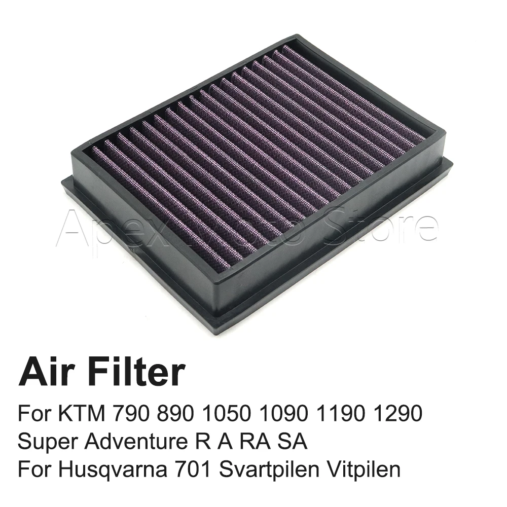 Motorcycle High Flow Air Filter Intake Cleaner For KTM 790 890 1050 1090 1190 1290 Super Adventure R A RA SA For 701 Svartpilen
Motorcycle High Flow Air Filter Intake Cleaner For KTM 790 890 1050 1090 1190 1290 Super Adventure R A RA SA For 701 Svartpilen