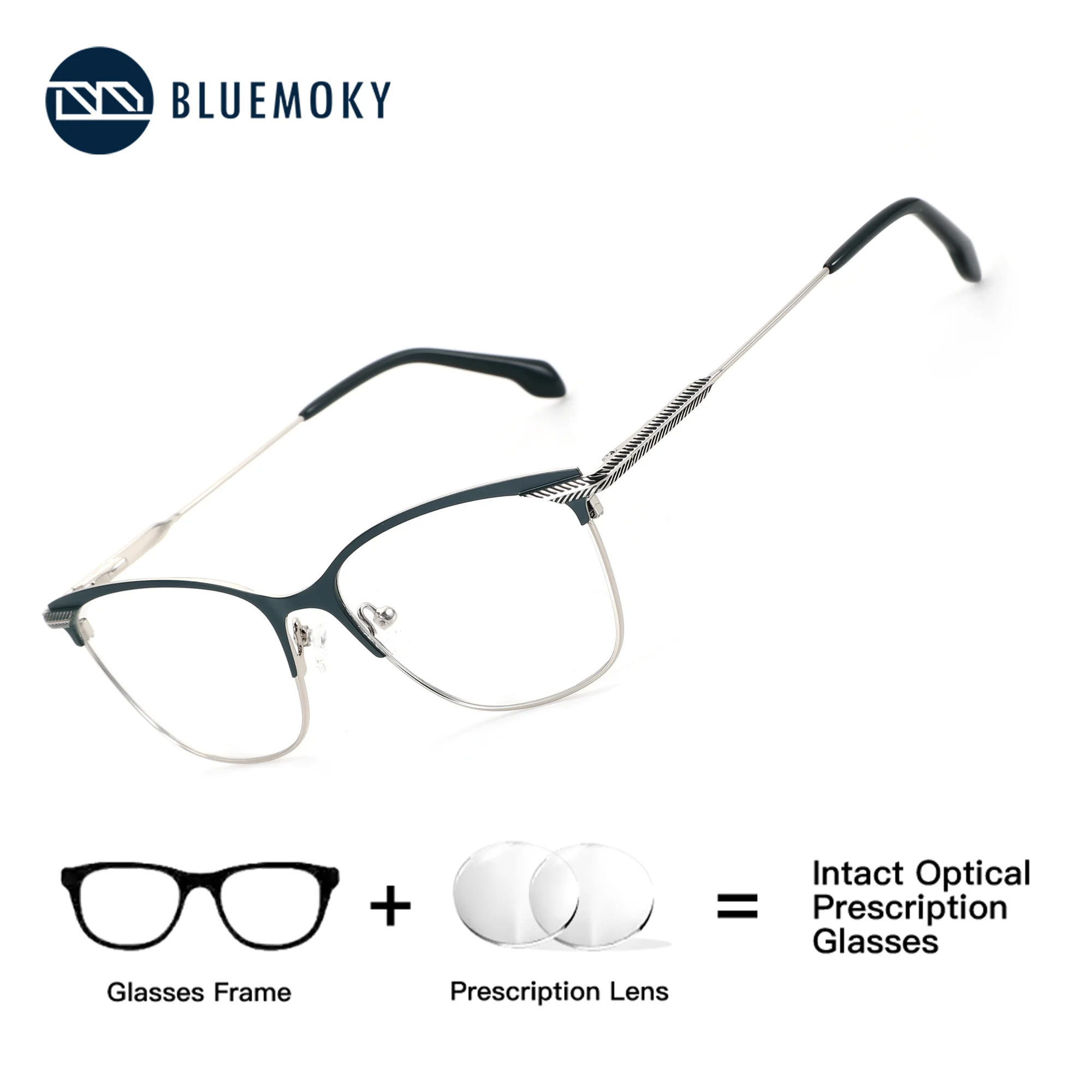 BLUEMOKY (M Size) Metal Square Prescription Glasses for Women Blue Light Progressive Multifocal Optical Eyeglasses
BLUEMOKY (M Size) Metal Square Prescription Glasses for Women Blue Light Progressive Multifocal Optical Eyeglasses