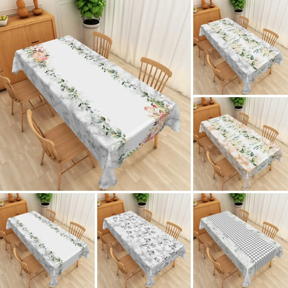 Elegant Marble Floral Table Cover Waterproof Polyester 2D Flat Printed Aesthetic Tablecloth For Wedding Banquet Dining Room
Elegant Marble Floral Table Cover Waterproof Polyester 2D Flat Printed Aesthetic Tablecloth For Wedding Banquet Dining Room