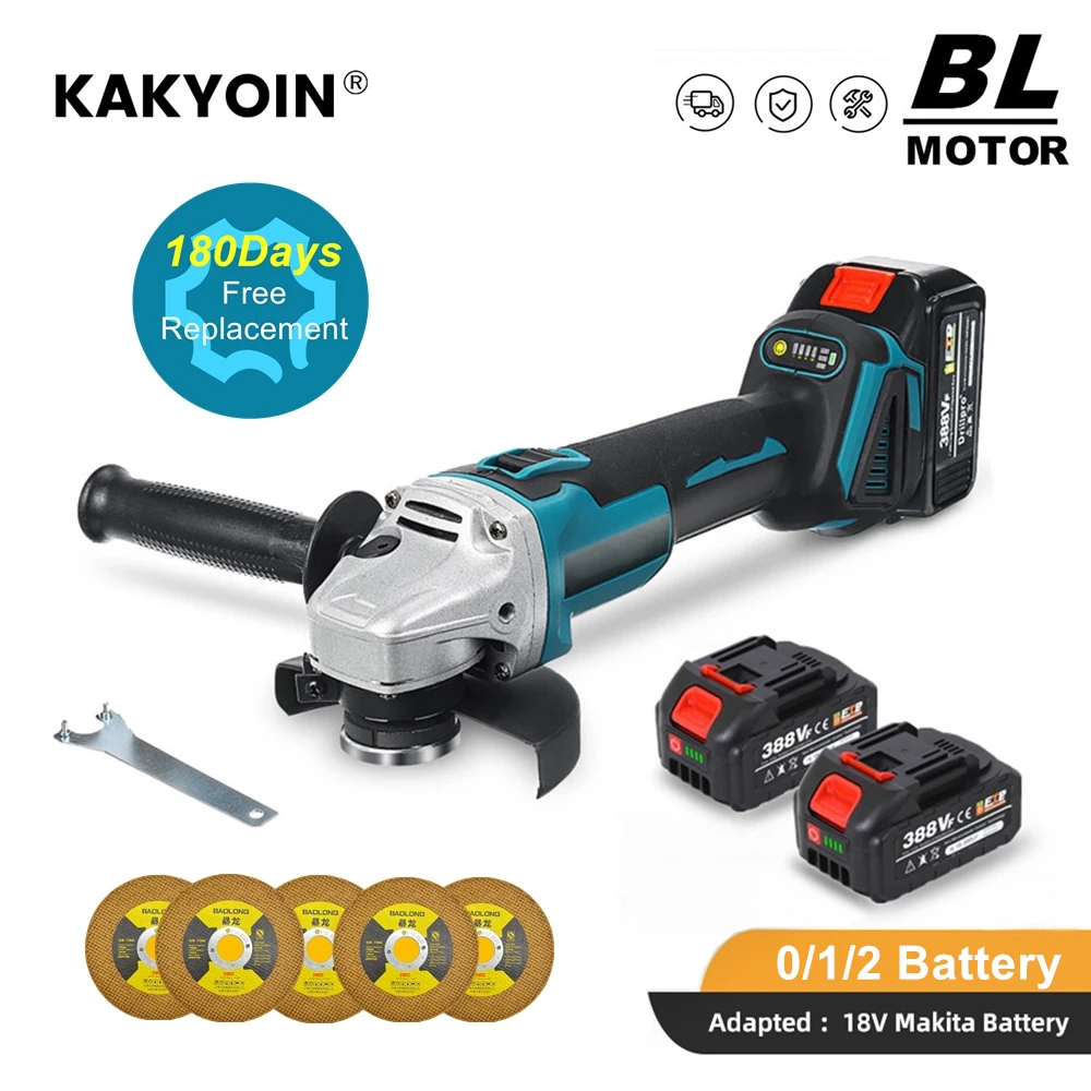 18V 125MM Brushless Angle Grinder Cordless Angle Grinder 4 Gears Variable Grinding Machine Cutting Woodworking Power Tool
18V 125MM Brushless Angle Grinder Cordless Angle Grinder 4 Gears Variable Grinding Machine Cutting Woodworking Power Tool
