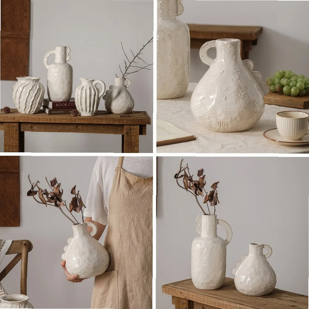 Vintage Ceramic Vase, Wabi-Sabi Pottery, Handmade Boho Decor for Home Hotel Tea Room
Vintage Ceramic Vase, Wabi-Sabi Pottery, Handmade Boho Decor for Home Hotel Tea Room