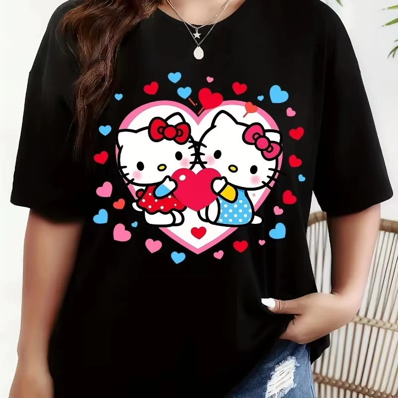 Летняя уникальная красивая женская минималистичная футболка Sanrio Hello Kitty с героями мультфильмов Y2K, футболка свободного кроя с короткими рукавами
Летняя уникальная красивая женская минималистичная футболка Sanrio Hello Kitty с героями мультфильмов Y2K, футболка свободного кроя с короткими рукавами