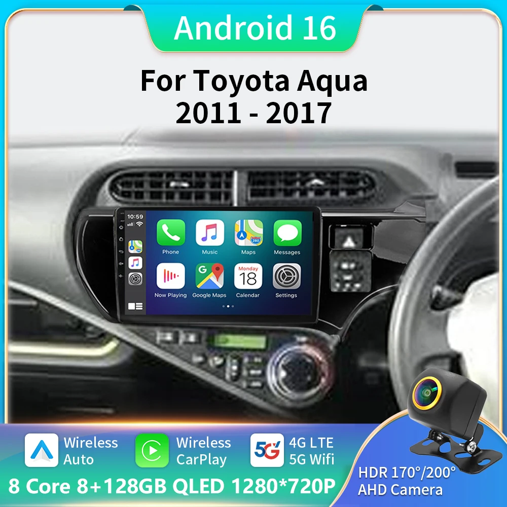 Android 16 Carplay 4G WIFI Car Radio For Toyota Aqua Prius C 2011-2017 Navigation GPS Multimedia Video Player 2Din DVD Stereo BT 
Android 16 Carplay 4G WIFI Car Radio For Toyota Aqua Prius C 2011-2017 Navigation GPS Multimedia Video Player 2Din DVD Stereo BT