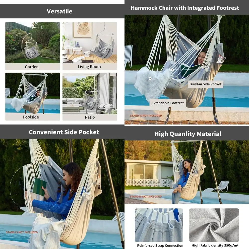 Подвесное кресло-качели MAX 500 фунтов, уличное подвесное кресло с подставкой для ног, комнатные качели с портативной стальной распоркой
Подвесное кресло-качели MAX 500 фунтов, уличное подвесное кресло с подставкой для ног, комнатные качели с портативной стальной распоркой