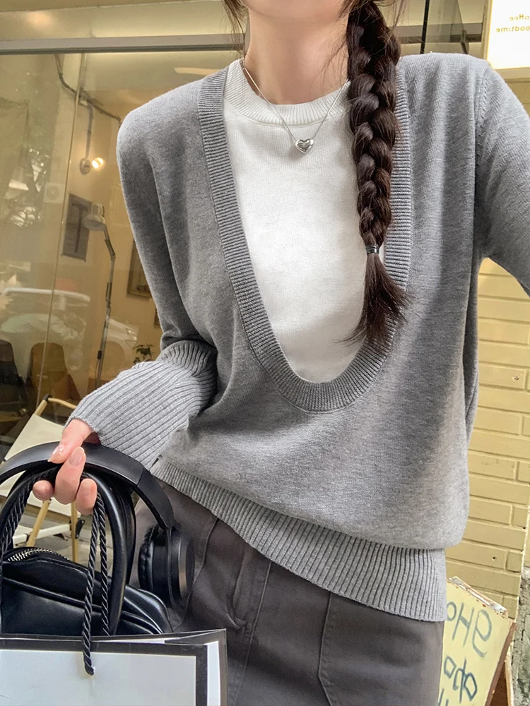 Korean Style Fake Two-Piece Knitted Long Sleeve Women's Base Layer Shirt Inner Wear Spring Autumn New Arrival Mianjiaoqing
Korean Style Fake Two-Piece Knitted Long Sleeve Women's Base Layer Shirt Inner Wear Spring Autumn New Arrival Mianjiaoqing