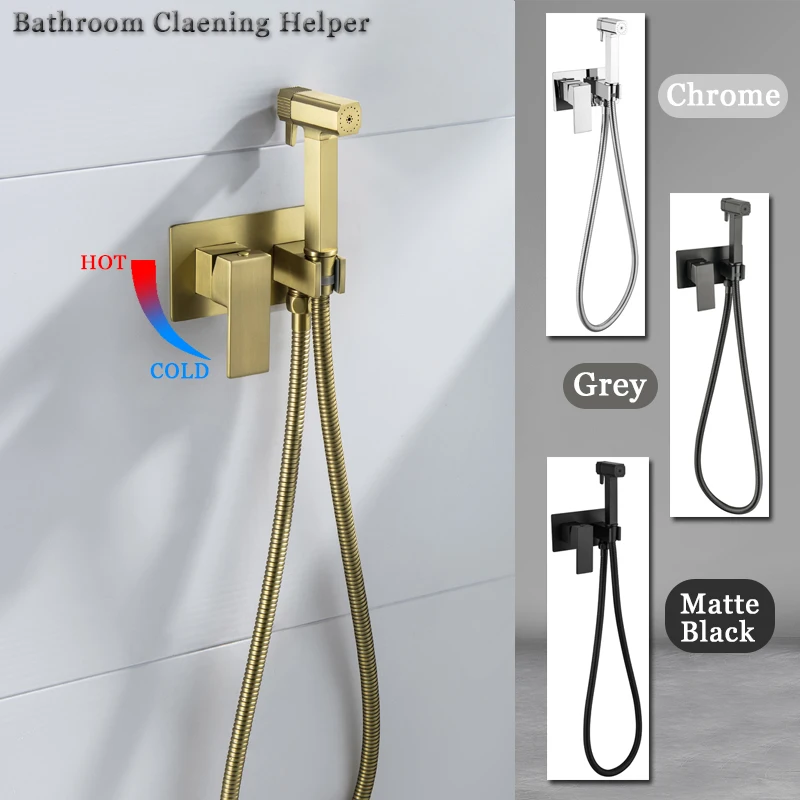 Brass Handheld Toilet Bidet Sprayer Bath Accessories Black Bidet Faucet for Bathroom Sprayer Shower Head Self Cleaning
Brass Handheld Toilet Bidet Sprayer Bath Accessories Black Bidet Faucet for Bathroom Sprayer Shower Head Self Cleaning