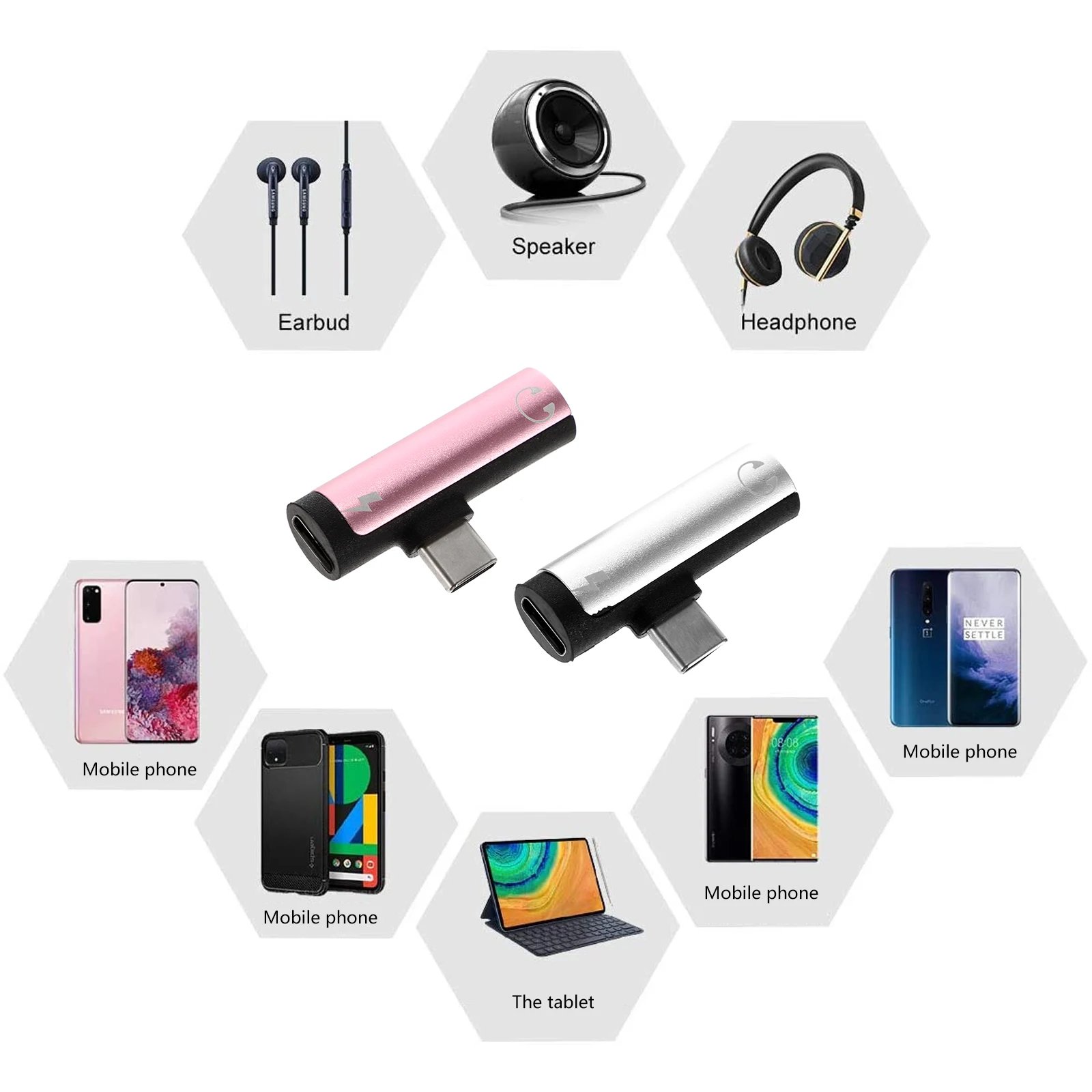 2pcs Type-C Headphone Adapter 3.5mm Earphone Aux Converter Durable Sturdy Anti-Rust Break Wear Resistant Charging Music
2pcs Type-C Headphone Adapter 3.5mm Earphone Aux Converter Durable Sturdy Anti-Rust Break Wear Resistant Charging Music