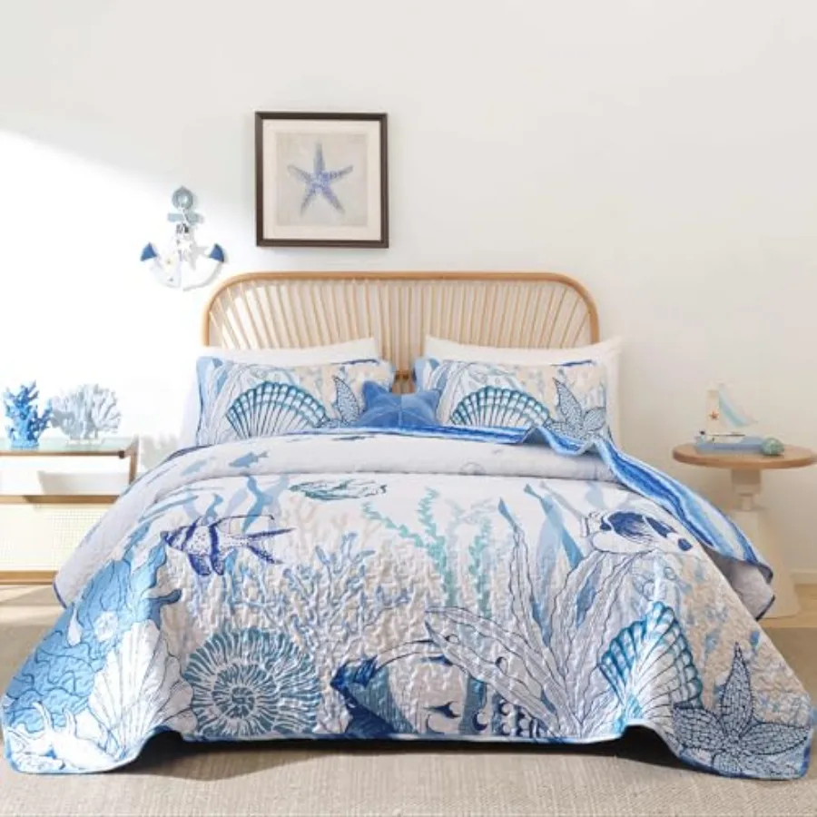Комплект постельного белья Coastal Size: 3 предмета, двустороннее одеяло из микрофибры с морским узором, 2 наволочки, морской стиль, пляжное покрывало, летнее.
Комплект постельного белья Coastal Size: 3 предмета, двустороннее одеяло из микрофибры с морским узором, 2 наволочки, морской стиль, пляжное покрывало, летнее.