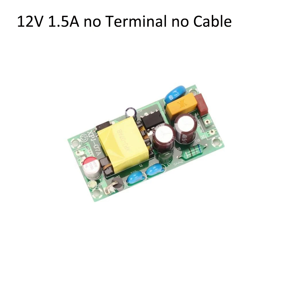 1 шт., 12 В, 1,5 А, модуль импульсного источника питания, AC110-240 В до 12 В постоянного тока, понижающая плата питания с защитой от перегрузки по току
1 шт., 12 В, 1,5 А, модуль импульсного источника питания, AC110-240 В до 12 В постоянного тока, понижающая плата питания с защитой от перегрузки по току