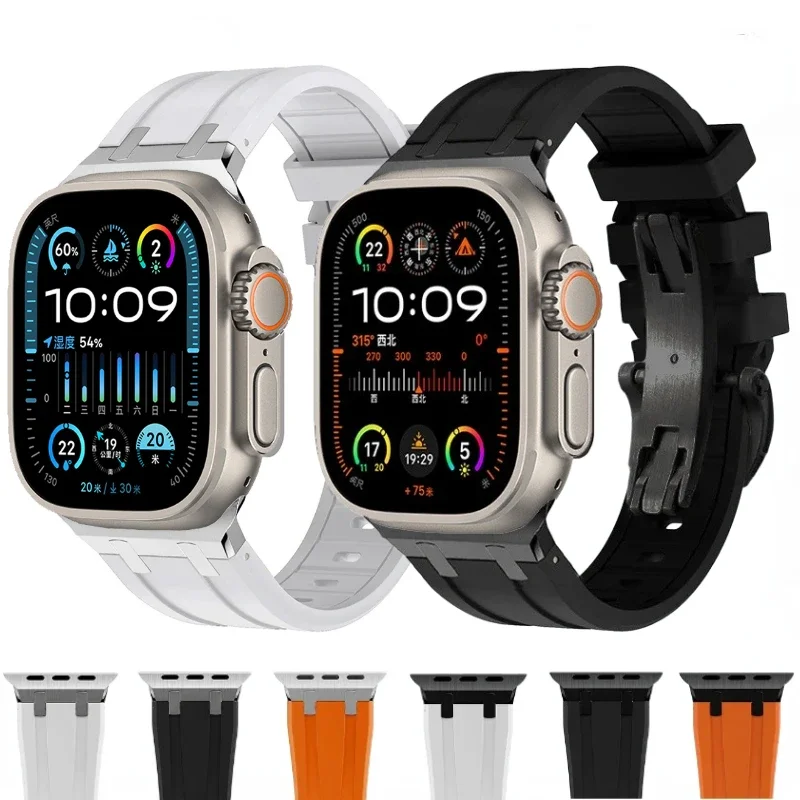 Ремешок из жидкого силикона для Apple Watch Ultra2 49 мм 10 9 8 7 46 мм 45 мм 41 мм, металлический браслет с пряжкой-бабочкой 6 5 4 SE2 44 мм 40 мм
Ремешок из жидкого силикона для Apple Watch Ultra2 49 мм 10 9 8 7 46 мм 45 мм 41 мм, металлический браслет с пряжкой-бабочкой 6 5 4 SE2 44 мм 40 мм