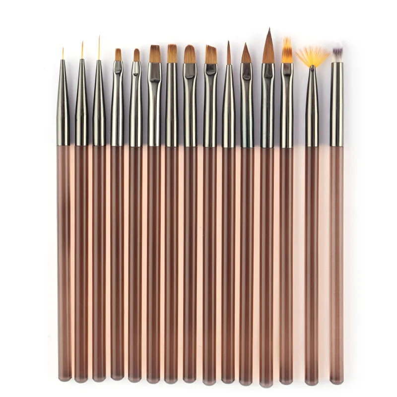 15 Pcs/Set Acrylic Transparent Manicure Brush Different Gel Nail Brushes Carving Drawing Line Pen Tool
15 Pcs/Set Acrylic Transparent Manicure Brush Different Gel Nail Brushes Carving Drawing Line Pen Tool