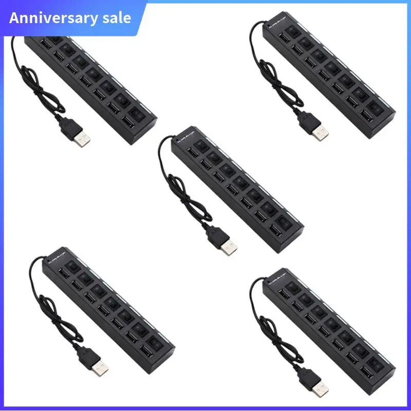 Usb Hub Extender 7 Port Docking Station 5 Pieces 7 Port Hub Black Andwhite Withswitch Light Hub
Usb Hub Extender 7 Port Docking Station 5 Pieces 7 Port Hub Black Andwhite Withswitch Light Hub