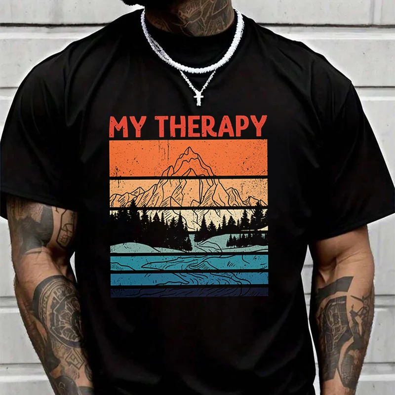 Hiking Is My Therapy Men's Fashion T-shirt Casual Trendy Tshirts For Summer Short Sleeve Comfortable Tops
Hiking Is My Therapy Men's Fashion T-shirt Casual Trendy Tshirts For Summer Short Sleeve Comfortable Tops