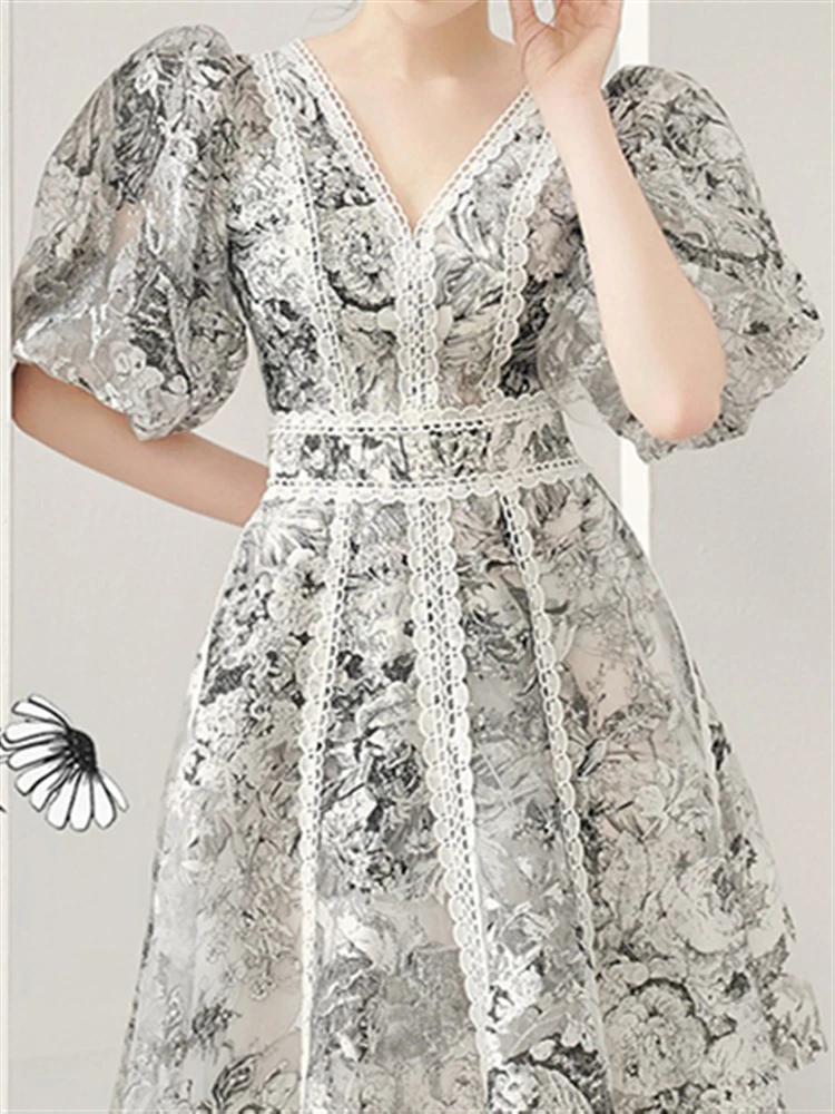 Embroidery Short Sleeve Dresses Women Sexy Party Lace Solid Woman Summer Mesh Boho Elegant Vintage A-Line 2023 Dress Female Robe
Embroidery Short Sleeve Dresses Women Sexy Party Lace Solid Woman Summer Mesh Boho Elegant Vintage A-Line 2023 Dress Female Robe