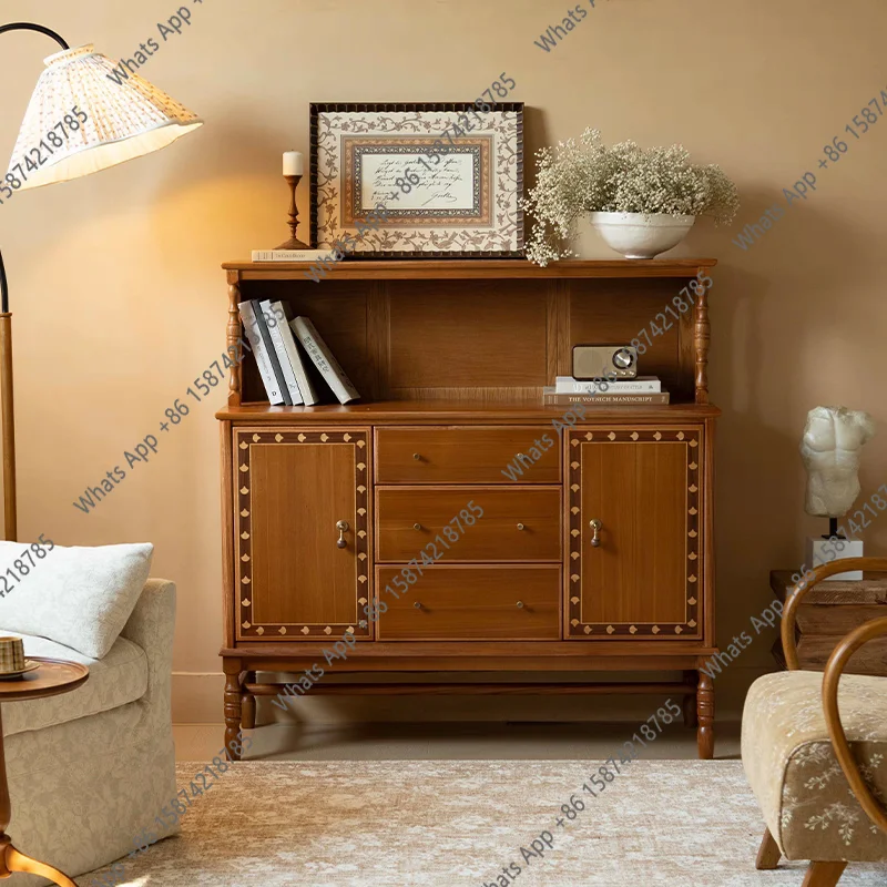 French retro ginkgo dining edge solid wood double-layer medieval home dining room storage cupboard living room decoration
French retro ginkgo dining edge solid wood double-layer medieval home dining room storage cupboard living room decoration