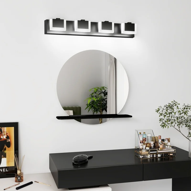 Modern Black LED Wall Light for Bathroom Mirror, 6000K Cool White, Up and Down Lighting
Modern Black LED Wall Light for Bathroom Mirror, 6000K Cool White, Up and Down Lighting