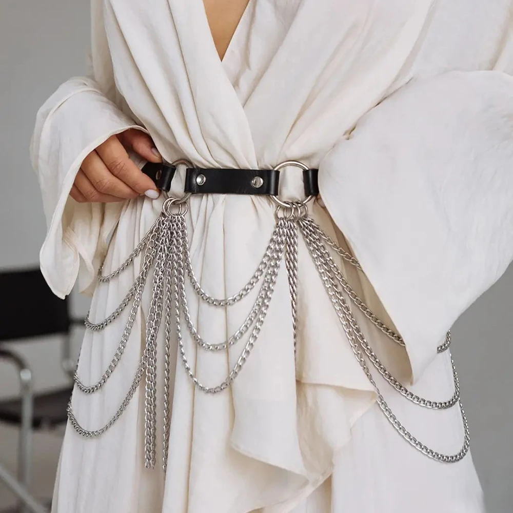 Plus Size Women's Gothic Style Tassel Chain Belt for Casual Attire, Party Accessory, Punk Fashion, Stylish Chain, Trendy Waistba
Plus Size Women's Gothic Style Tassel Chain Belt for Casual Attire, Party Accessory, Punk Fashion, Stylish Chain, Trendy Waistba