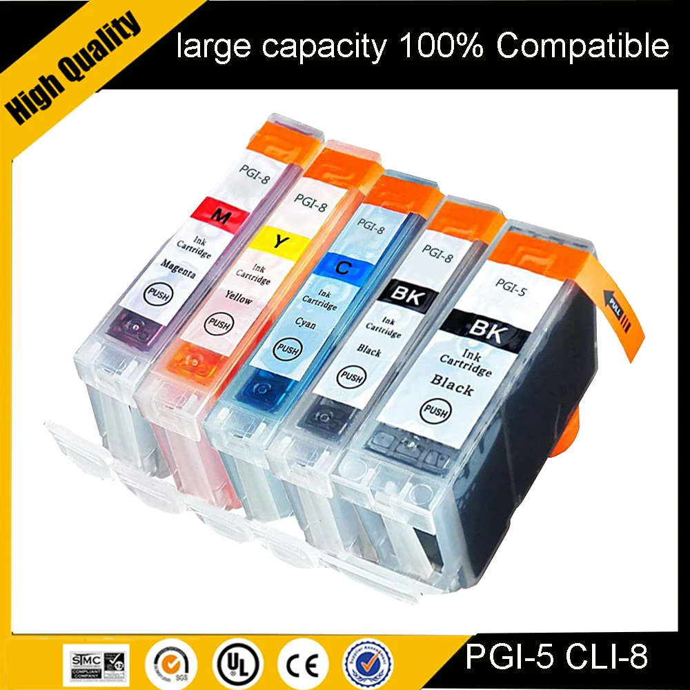 PGI5 CLI8 Compatible Ink Cartridges PGI-5 CLI-8 for Canon PIXMA iP4200 iP4300 iP4500 MP500 iP5200 MP530 MP600 MP610 MP800
PGI5 CLI8 Compatible Ink Cartridges PGI-5 CLI-8 for Canon PIXMA iP4200 iP4300 iP4500 MP500 iP5200 MP530 MP600 MP610 MP800