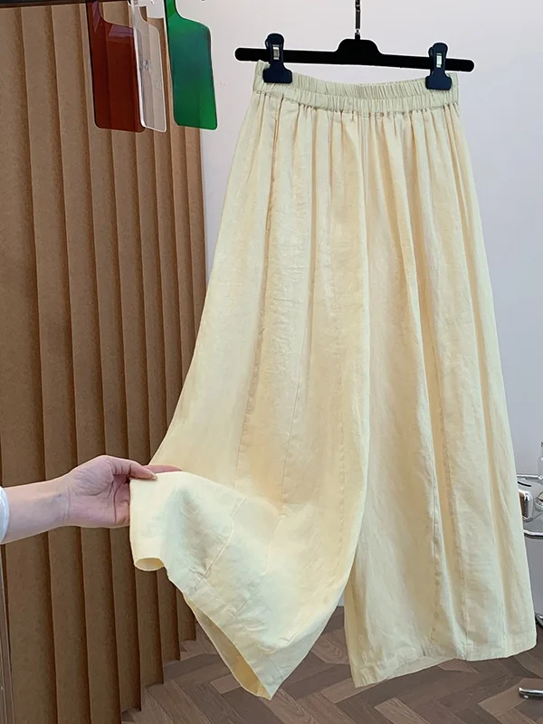 Casual Yellow Wide Leg Knife Pants Women's Summer Loose Versatile High Waist Straight Cut Single Piece Pure Color Korean Style
Casual Yellow Wide Leg Knife Pants Women's Summer Loose Versatile High Waist Straight Cut Single Piece Pure Color Korean Style