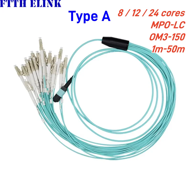 fiber patch cord MPO-LC 8C 12C 24 cores Type A OM3-150 female MTP-4DLC 6DLC breakout 8C 12C 24C OM3 ftth jumper optic lead ELINK
fiber patch cord MPO-LC 8C 12C 24 cores Type A OM3-150 female MTP-4DLC 6DLC breakout 8C 12C 24C OM3 ftth jumper optic lead ELINK