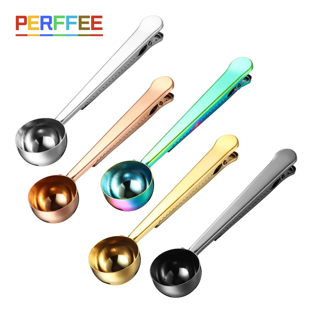 Two-in-one Stainless Steel Coffee Spoon Sealing Clip Kitchen Gold Accessories Recipient Cafe Expresso Cucharilla Decoration
Two-in-one Stainless Steel Coffee Spoon Sealing Clip Kitchen Gold Accessories Recipient Cafe Expresso Cucharilla Decoration