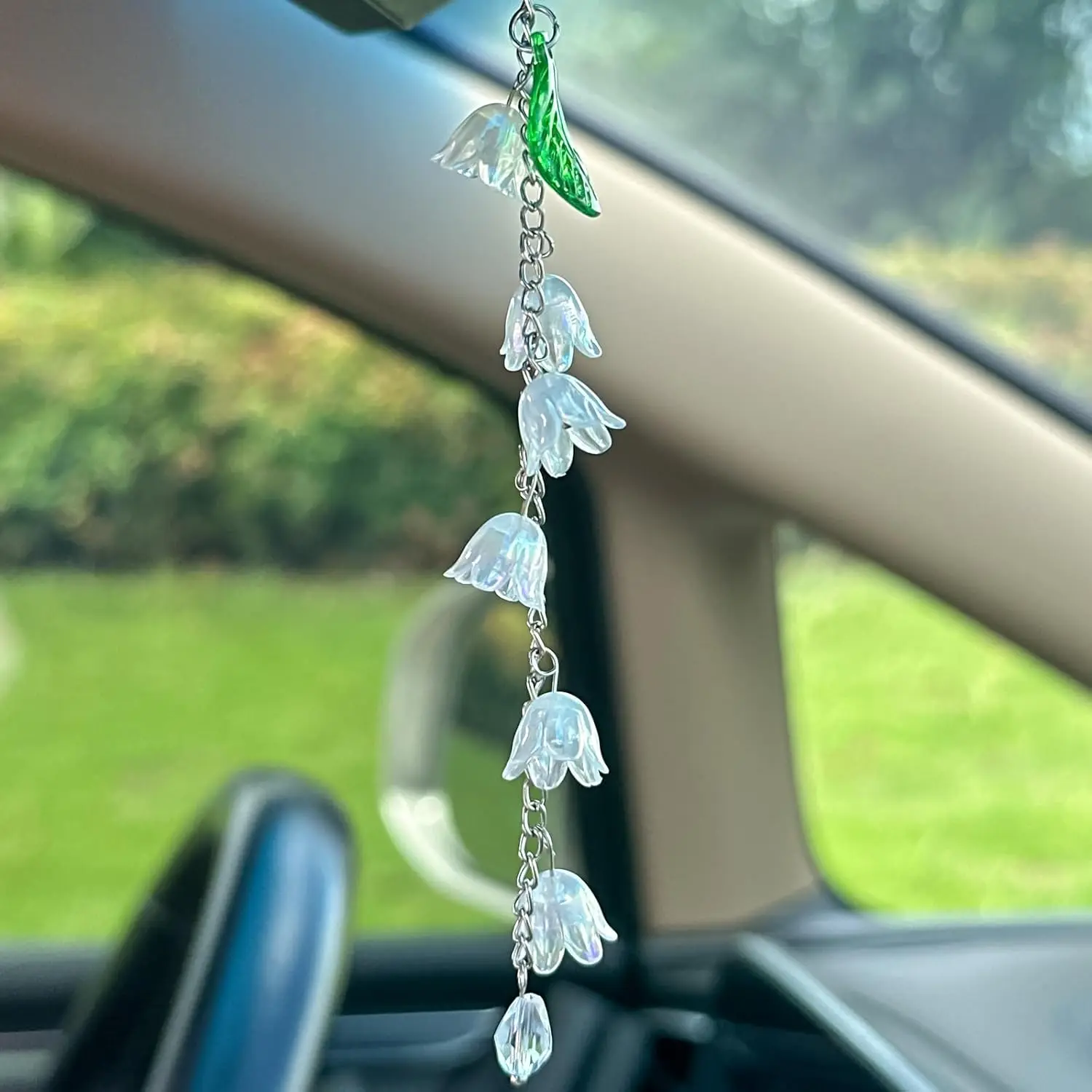 Flower Car Charm,Lily of the Valley Car Rearview Mirror Hanging Accessory,Rainbow Bellflower Acrylic
Flower Car Charm,Lily of the Valley Car Rearview Mirror Hanging Accessory,Rainbow Bellflower Acrylic