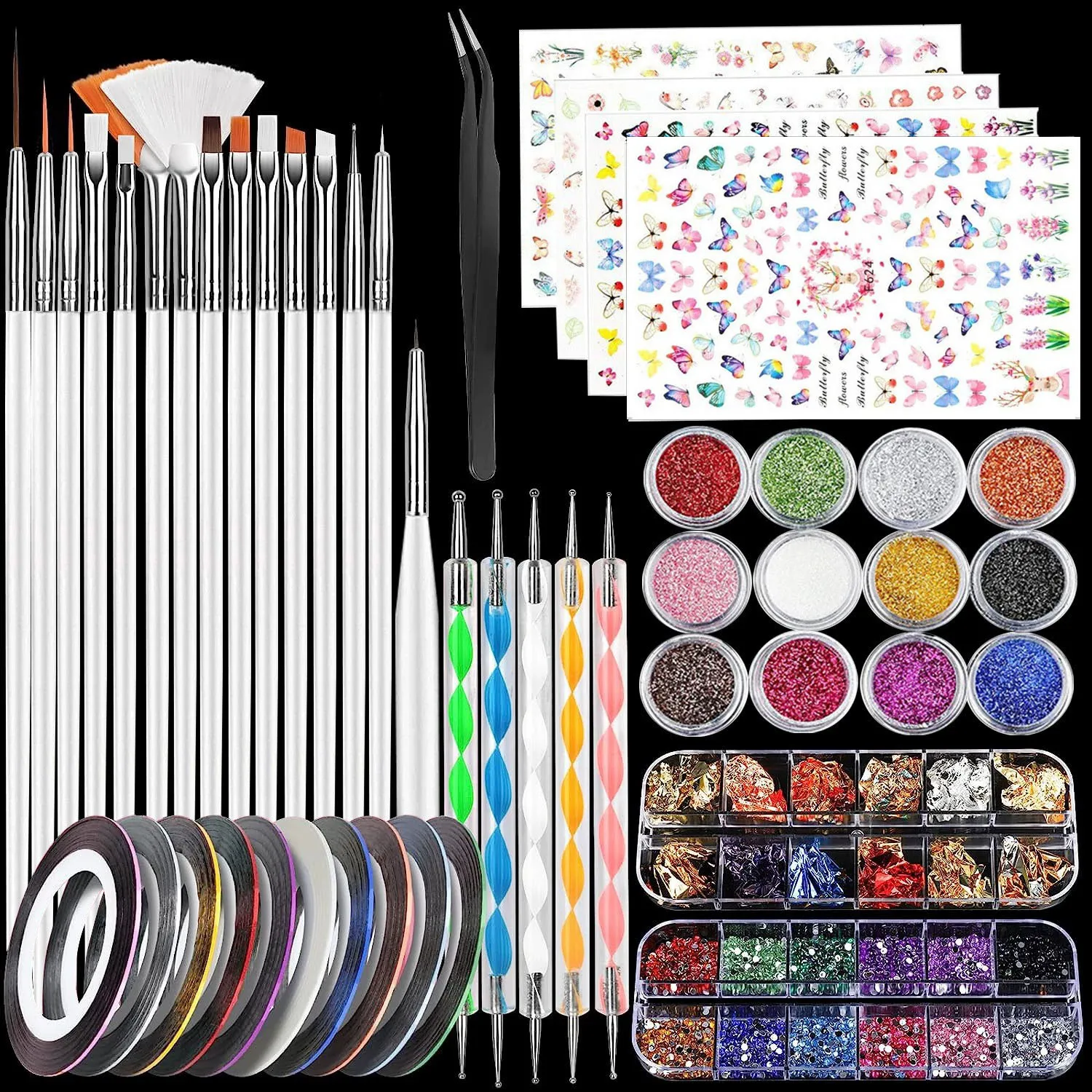 Create Salon-Worthy Nails! Complete Nail Art Designer Kit with Sparkle, Gems, Decals & Essential Tools
Create Salon-Worthy Nails! Complete Nail Art Designer Kit with Sparkle, Gems, Decals & Essential Tools