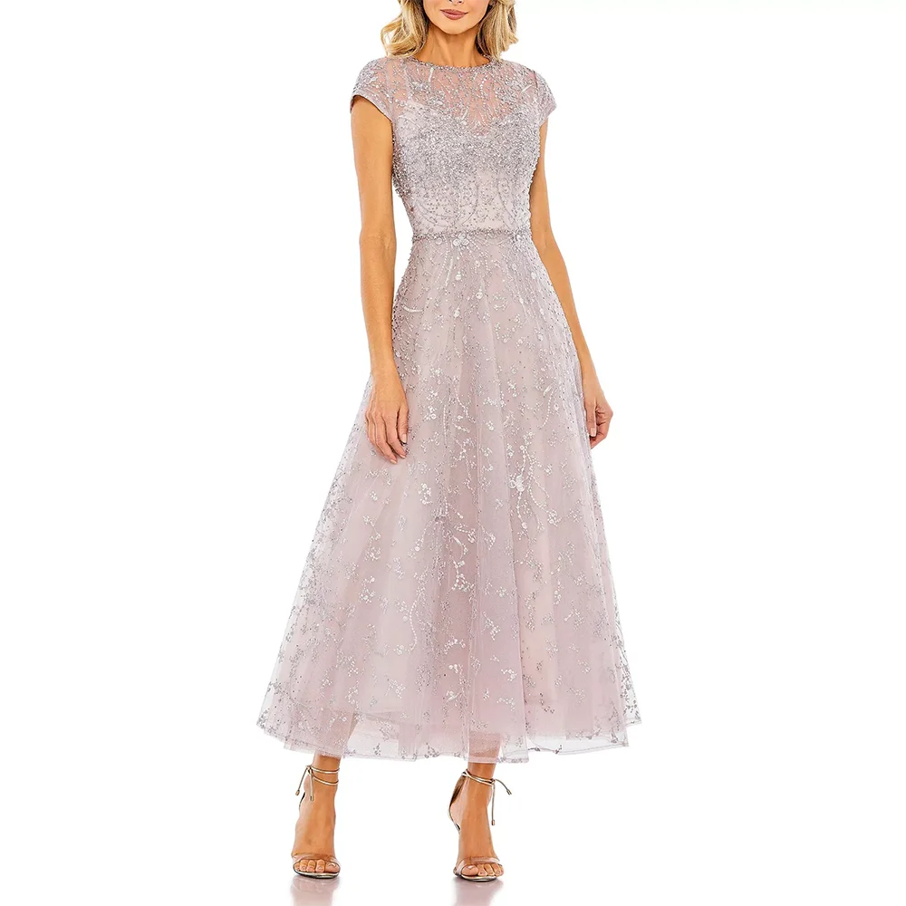 Luxury Lace O-neck Short Sleeves Evening Dresses Customized A-line Ankle Lenght Prom Gowns Pleat Tulle Back Zipper Party Dress
Luxury Lace O-neck Short Sleeves Evening Dresses Customized A-line Ankle Lenght Prom Gowns Pleat Tulle Back Zipper Party Dress