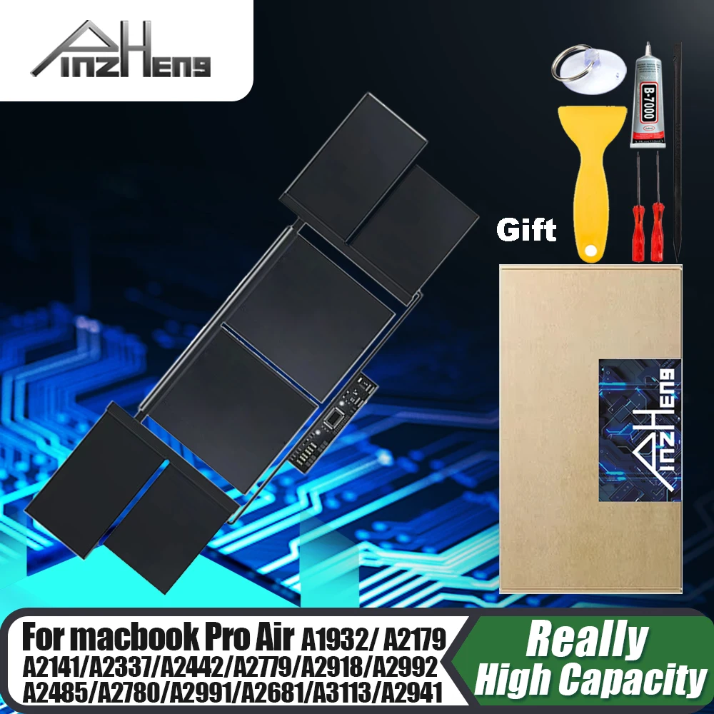PINZHENG Laptop Battery For Macbook Air 13'' A1932 A2179 A2337 A2681 15'' Pro A2941 A2141 14''A2442 A2779 A2918 A2992 16'' A2485
PINZHENG Laptop Battery For Macbook Air 13'' A1932 A2179 A2337 A2681 15'' Pro A2941 A2141 14''A2442 A2779 A2918 A2992 16'' A2485