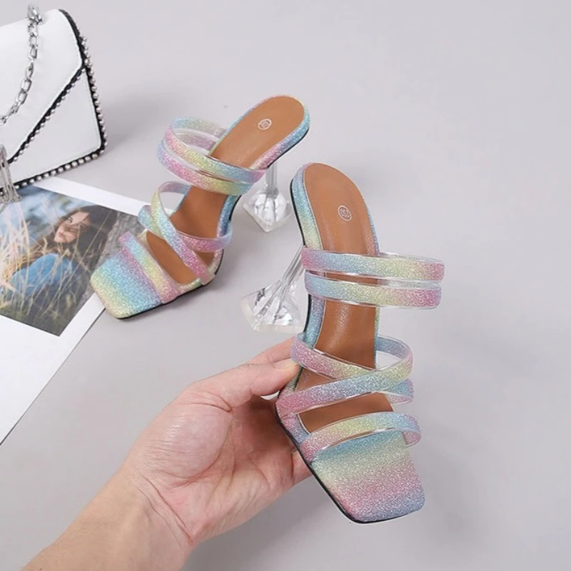 New Womens Sandals Exquisite Square Head High Heeled Sandals for Woman Fashion Model Casual Shoes Designer Shoes Sandalias Mujer
New Womens Sandals Exquisite Square Head High Heeled Sandals for Woman Fashion Model Casual Shoes Designer Shoes Sandalias Mujer