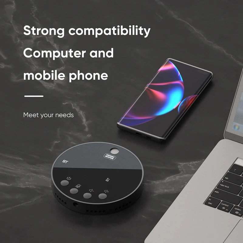 Desktop USB Conference Speakerphone BT 360° Omnidirectional Condenser Microphone + Speaker Mute
Desktop USB Conference Speakerphone BT 360° Omnidirectional Condenser Microphone + Speaker Mute