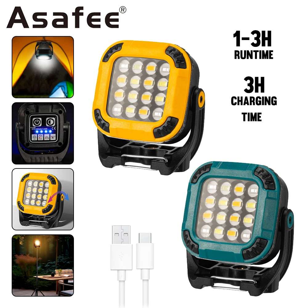 Asafee W8129-3 Mini Camping Light Portable Work Light Rechargeable Latern Hook Magnetic Outdoor Emergency Daily Use Flashlight
Asafee W8129-3 Mini Camping Light Portable Work Light Rechargeable Latern Hook Magnetic Outdoor Emergency Daily Use Flashlight