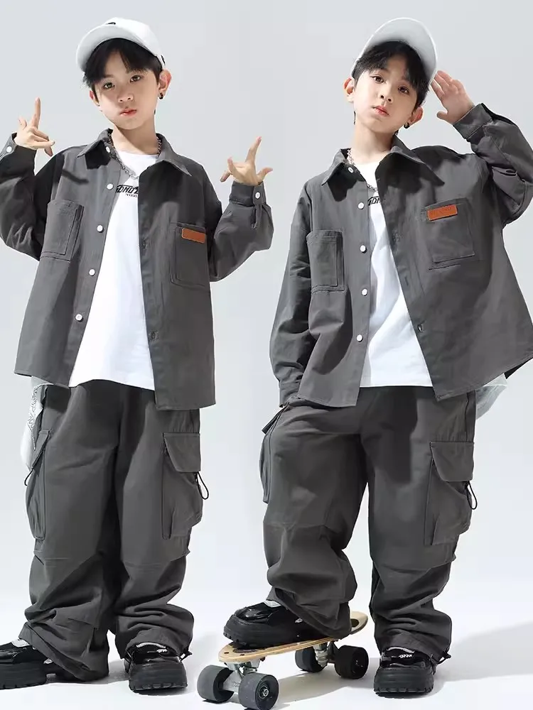 Boys Hip Hop Clothes Gray Overalls Long Sleeves Coat Pants Kids Street Dance Performance Costume Girls Jazz Dancewear BL11770
Boys Hip Hop Clothes Gray Overalls Long Sleeves Coat Pants Kids Street Dance Performance Costume Girls Jazz Dancewear BL11770