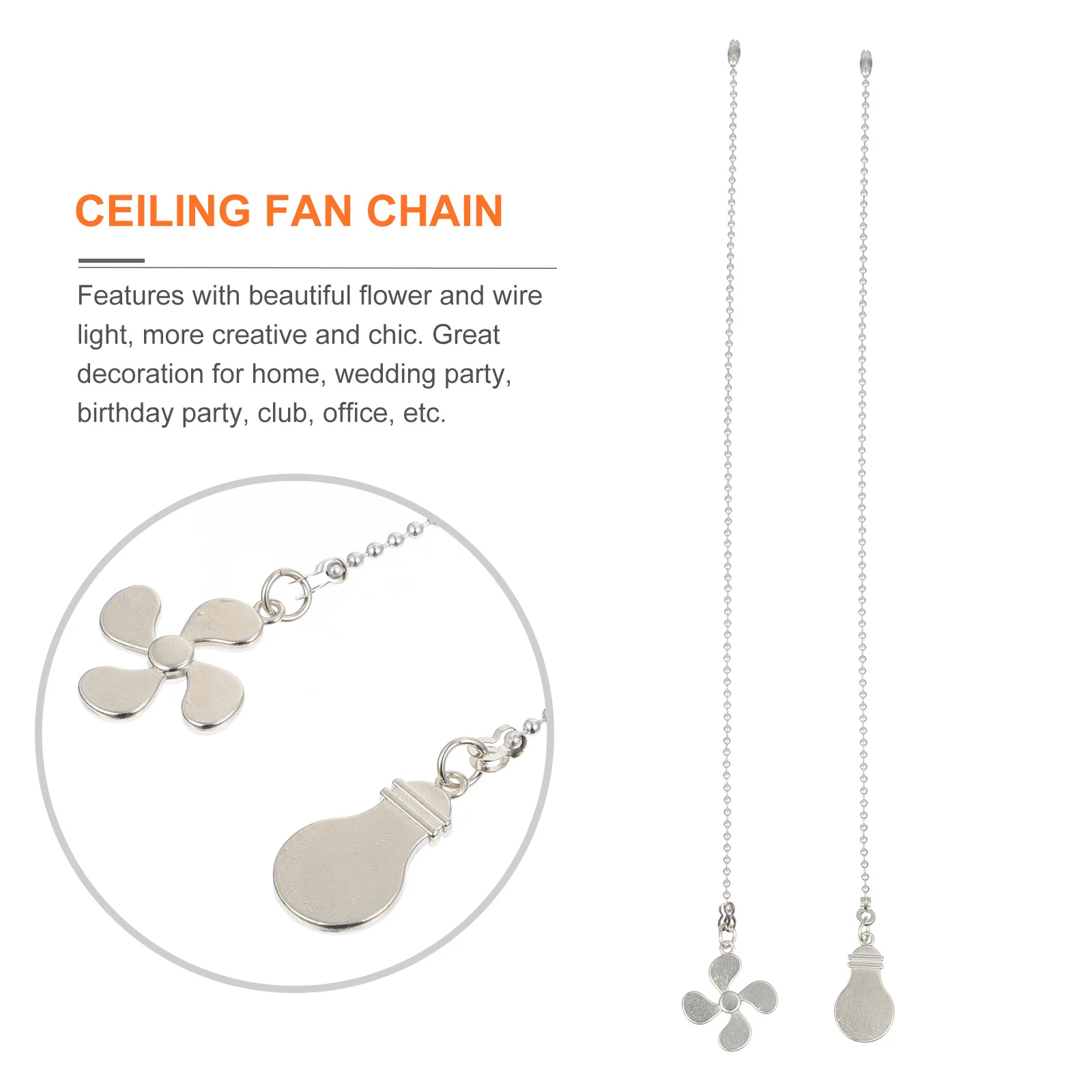 2Pcs Ceiling Fan Chain Pendant Ball Beads Elegant Design Easy Install Durable Material for Ceiling Ventilation Fans 
2Pcs Ceiling Fan Chain Pendant Ball Beads Elegant Design Easy Install Durable Material for Ceiling Ventilation Fans
